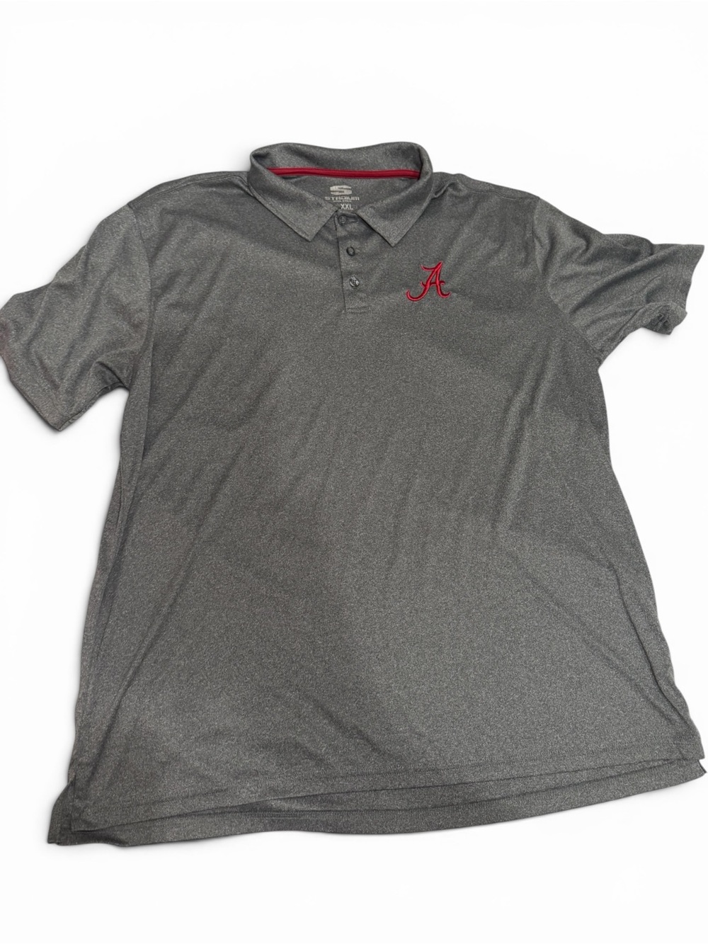 Stadium Athletics Alabama Crimson Tide Performance Polo Shirt Gray Men’s 2XL